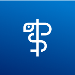 medical icon of a staff and snake